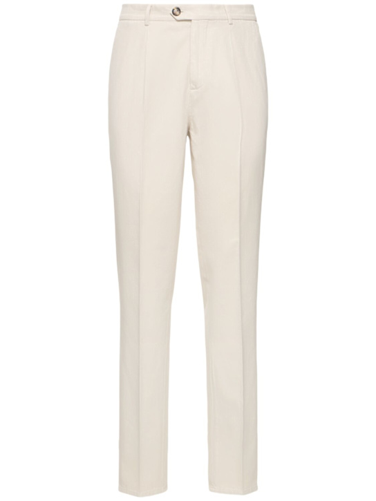 LuisaViaRoma Brunello CucinelliPantaloni dritti in gabardina di cotone