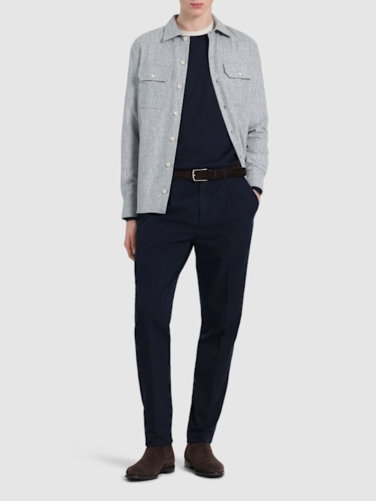 LuisaViaRoma Brunello CucinelliPantaloni Dritti In Gabardina Di Cotone