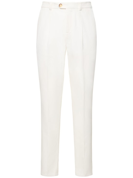 LuisaViaRoma Brunello CucinelliPantaloni dritti in gabardina di cotone