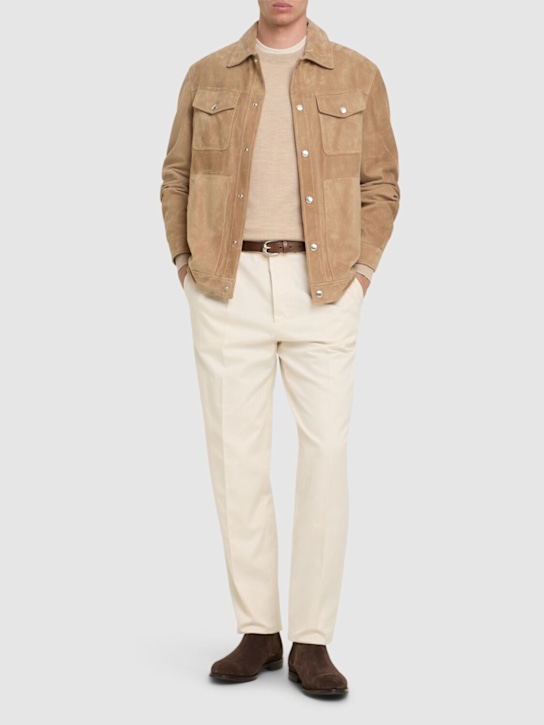 LuisaViaRoma Brunello CucinelliPantaloni In Gabardina Di Cotone