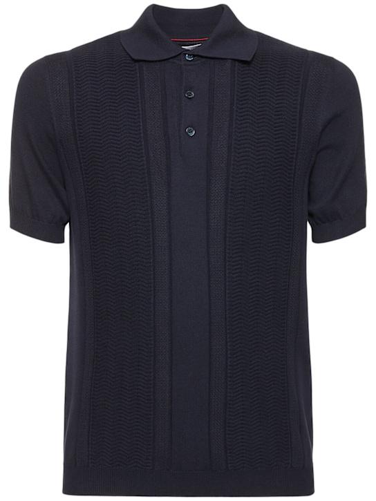 LuisaViaRoma Brunello CucinelliPolo in cotone chevron