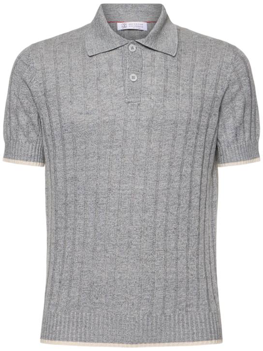 LuisaViaRoma Brunello CucinelliPolo in cotone e lino