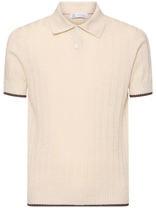 LuisaViaRoma Brunello CucinelliPolo in cotone e lino