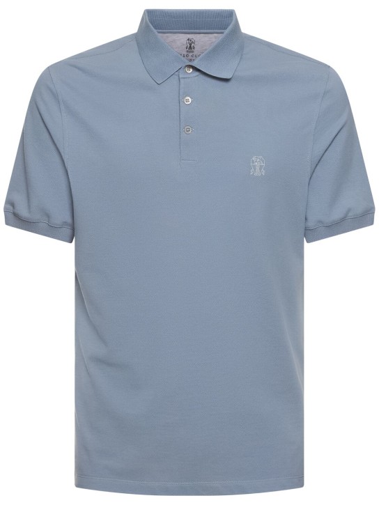 LuisaViaRoma Brunello CucinelliPolo in cotone piquet con logo