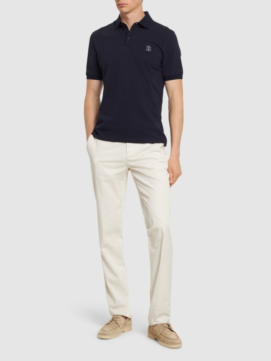 LuisaViaRoma Brunello CucinelliPolo In Cotone Piquet Con Logo