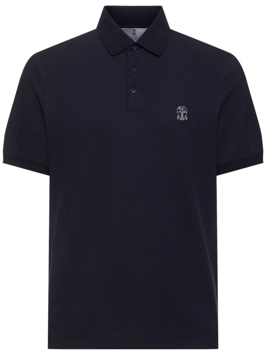 LuisaViaRoma Brunello CucinelliPolo in cotone piquet con logo