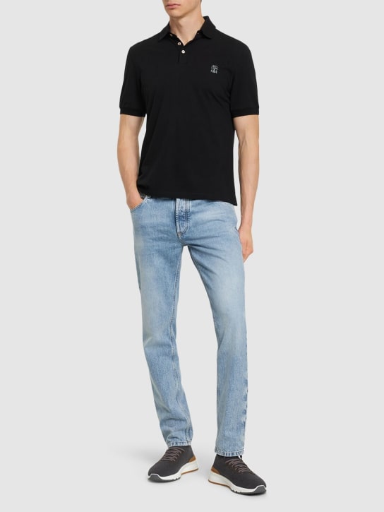 LuisaViaRoma Brunello CucinelliPolo In Cotone Piquet Con Logo