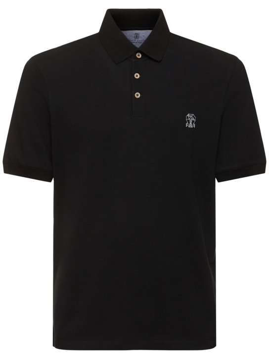 LuisaViaRoma Brunello CucinelliPolo in cotone piquet con logo