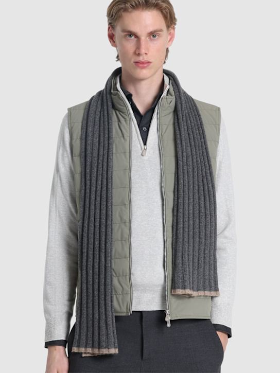 LuisaViaRoma Brunello CucinelliSciarpa In Maglia Di Cashmere A Costine