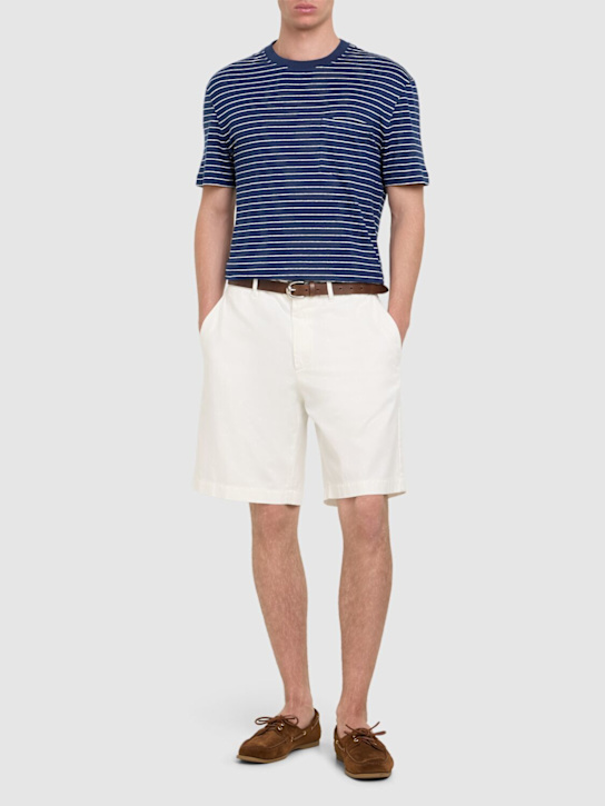 LuisaViaRoma Brunello CucinelliT-shirt In Lino A Righe