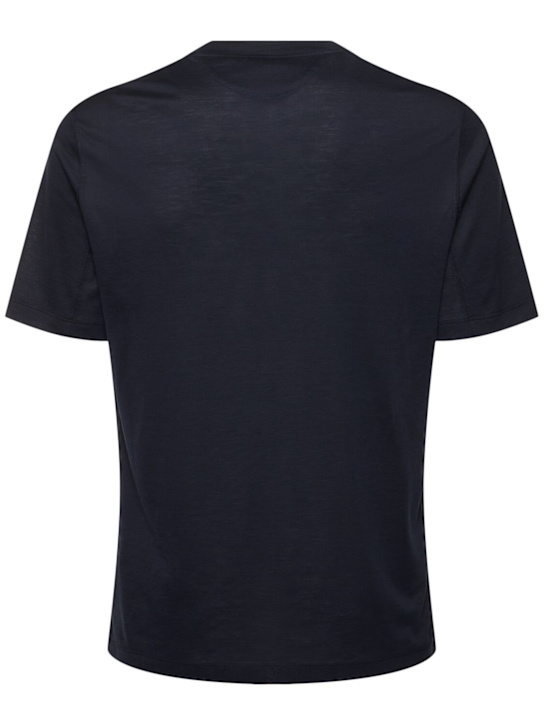 LuisaViaRoma Brunello CucinelliT-shirt In Seta E Jersey Di Cotone