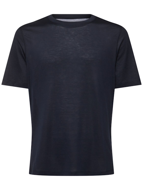 LuisaViaRoma Brunello CucinelliT-shirt in seta e jersey di cotone