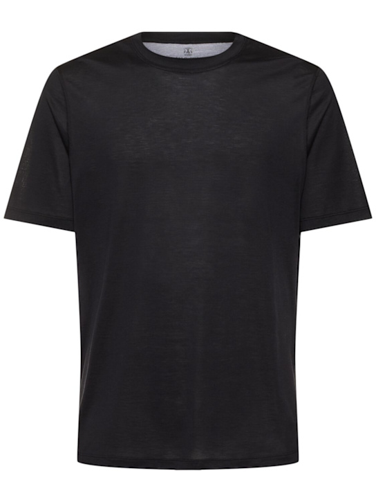 LuisaViaRoma Brunello CucinelliT-shirt in seta e jersey di cotone