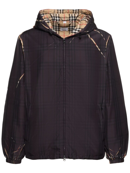 LuisaViaRoma BurberryAnorak Hackney check con cappuccio