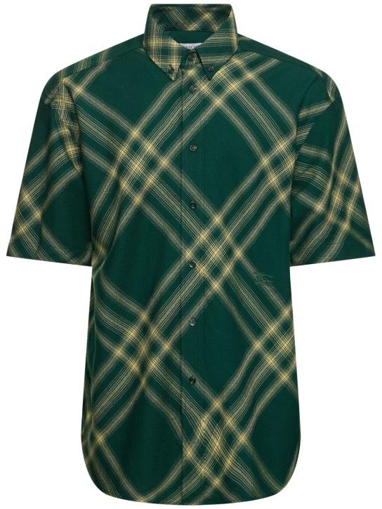 LuisaViaRoma BurberryCamicia a maniche corte in lana Check