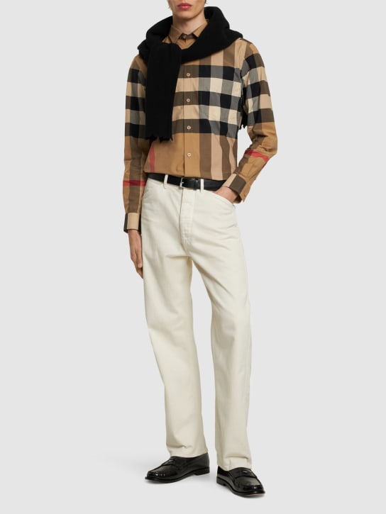 LuisaViaRoma BurberryCamicia Somerton In Popeline Di Cotone Stampa