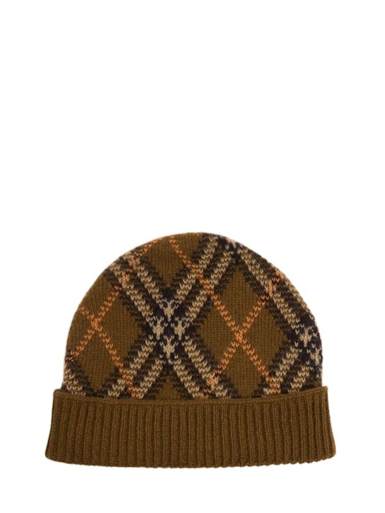 LuisaViaRoma BurberryCappello beanie in cashmere check