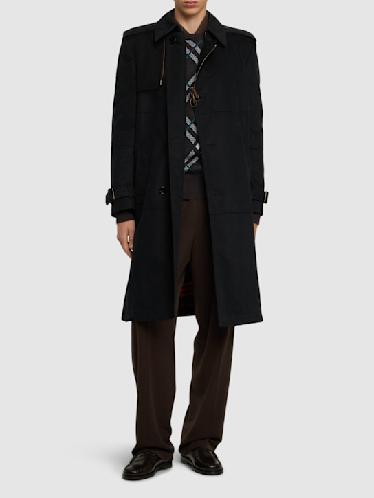 LuisaViaRoma BurberryCappotto Lungo In Misto Cotone