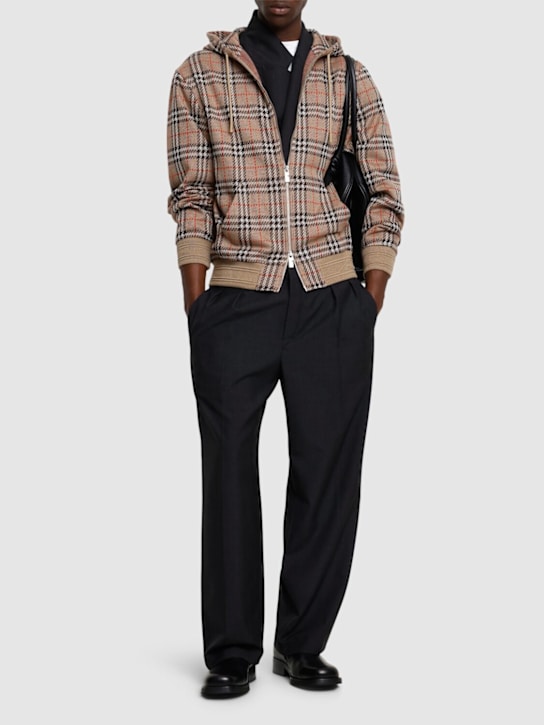 LuisaViaRoma BurberryFelpa Con Cappuccio In Check Jacquard