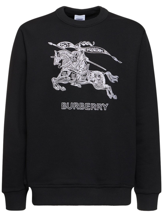 LuisaViaRoma BurberryFelpa girocollo Darby con logo