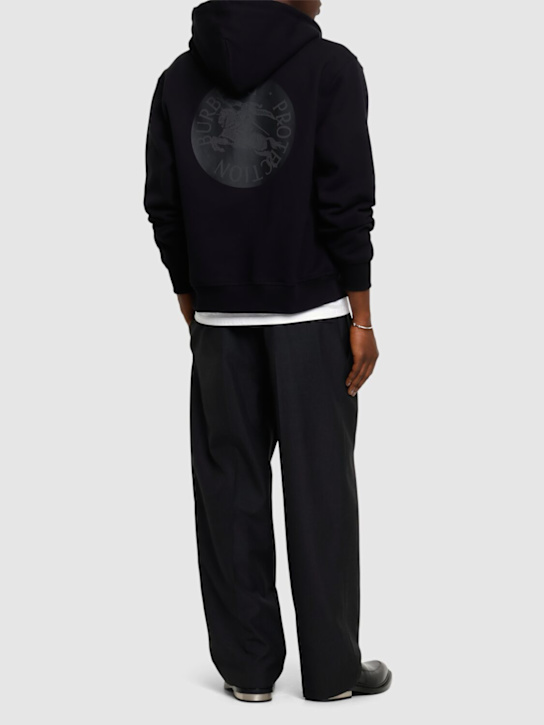 LuisaViaRoma BurberryFelpa In Cotone Con Zip E Cappuccio