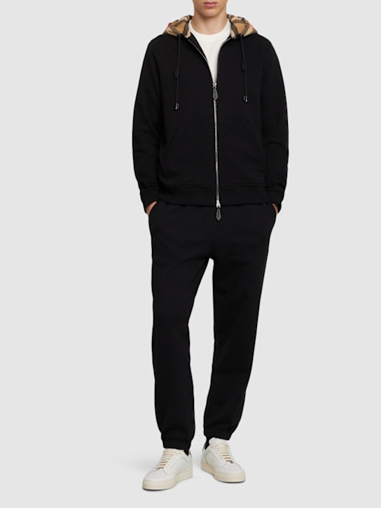 LuisaViaRoma BurberryFelpa Samuel In Cotone Con Zip E Cappuccio