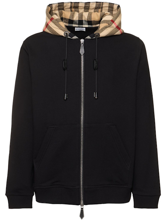 LuisaViaRoma BurberryFelpa Samuel in cotone con zip e cappuccio