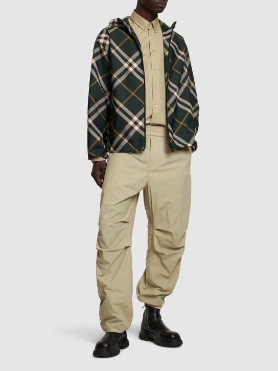 LuisaViaRoma BurberryGiacca In Nylon Check Con Cappuccio