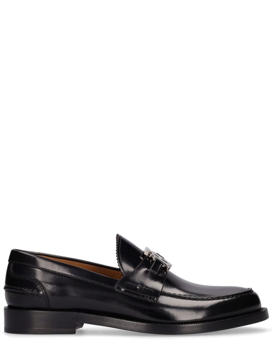 LuisaViaRoma BurberryMocassini Fred in pelle con monogramma