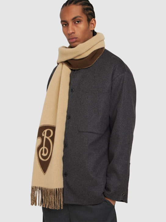 LuisaViaRoma BurberrySciarpa In Misto Lana Con Logo
