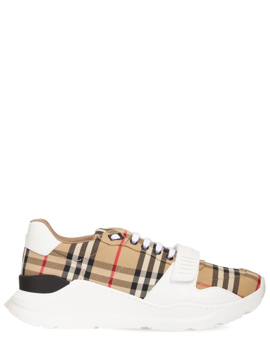 LuisaViaRoma BurberrySneakers Check New Regis in tela di cotone