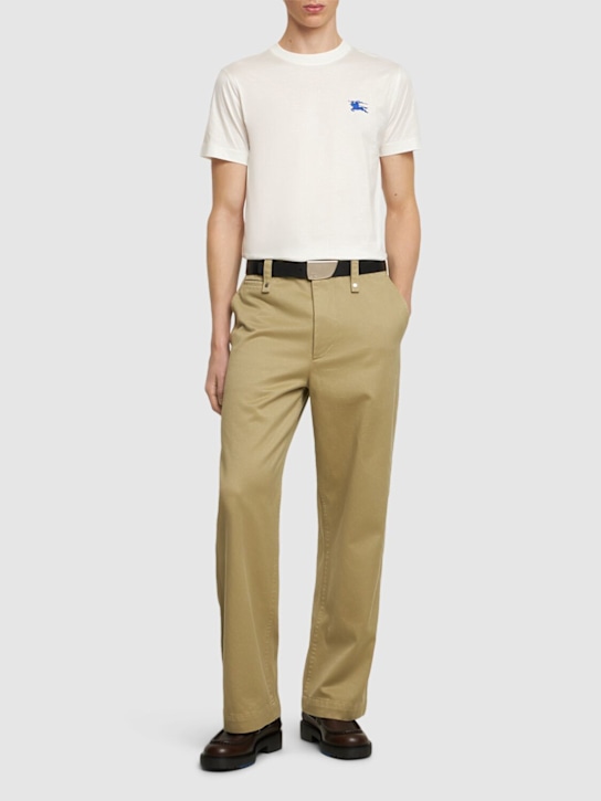 LuisaViaRoma BurberryT-shirt In Jersey Di Cotone Con Logo