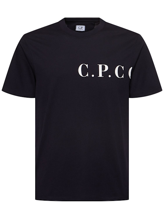 LuisaViaRoma C.P. Company30/1 Jersey front-back logo t-shirt