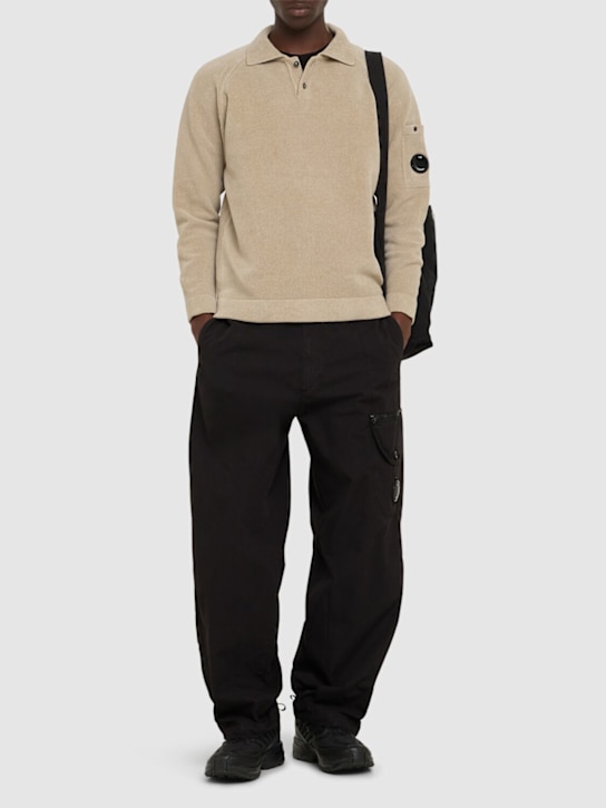 LuisaViaRoma C.P. CompanyChenille Cotton Knit Polo Shirt