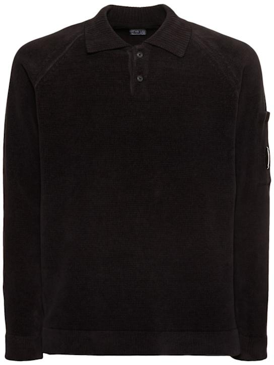 LuisaViaRoma C.P. CompanyChenille cotton knit polo shirt