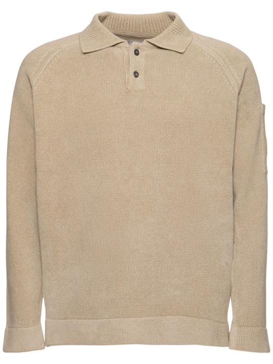 LuisaViaRoma C.P. CompanyChenille cotton knit polo shirt
