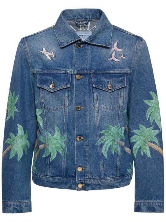 LuisaViaRoma CasablancaGiacca in denim con stampa e ricami
