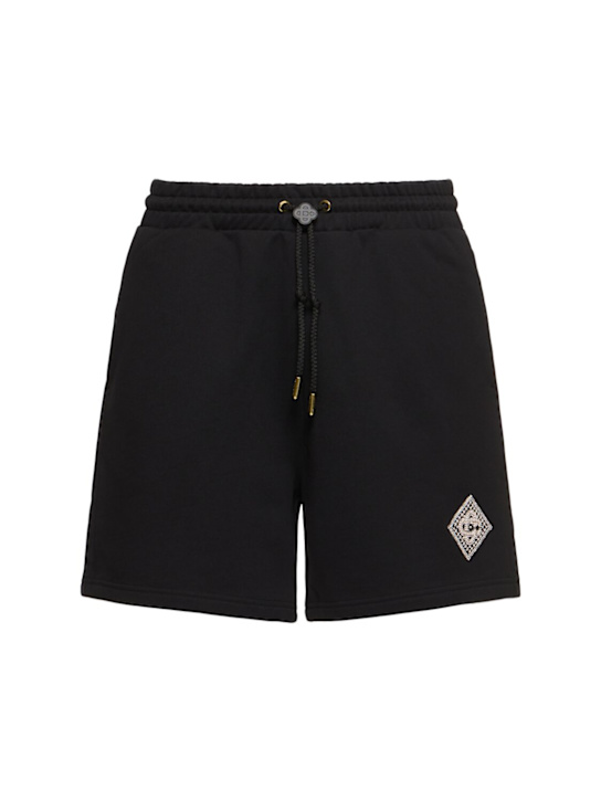 LuisaViaRoma CasablancaShorts Pearl Diamond CC in felpa con patch
