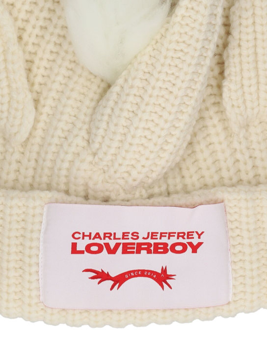 LuisaViaRoma Charles Jeffrey LOVERBOYCappello Beanie Chunky Unicorn In Cotone
