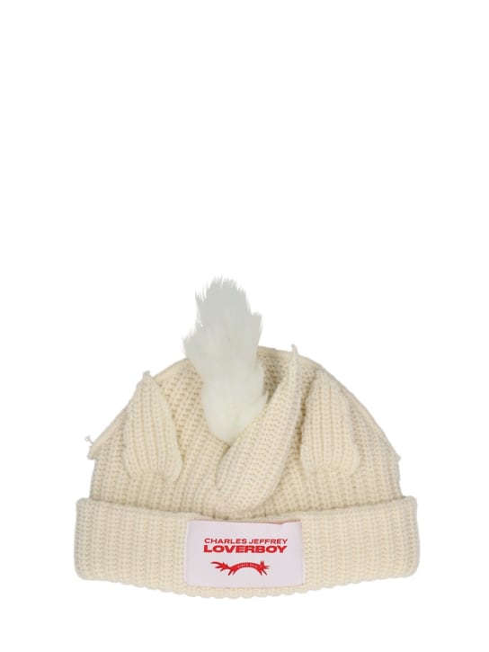 LuisaViaRoma Charles Jeffrey LOVERBOYCappello beanie Chunky Unicorn in cotone