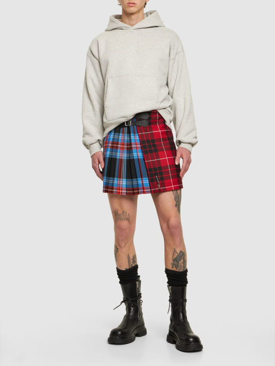 LuisaViaRoma Charles Jeffrey LOVERBOYMini Kilt LVR Exclusive In Lana Tartan