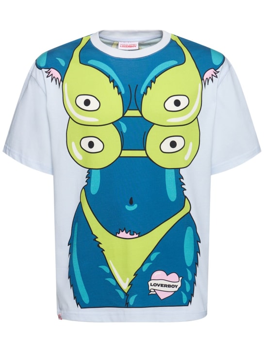 LuisaViaRoma Charles Jeffrey LOVERBOYT-shirt in jersey di cotone stampato