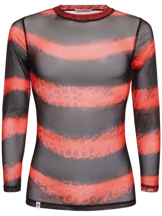 LuisaViaRoma Charles Jeffrey LOVERBOYTop LVR Exclusive Punk in powermesh
