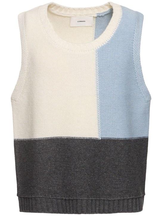 LuisaViaRoma CommasGile in maglia di misto lana color block