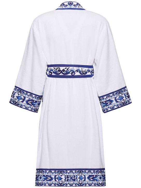 LuisaViaRoma Dolce&GabbanaAccappatoio Blue Mediterraneo