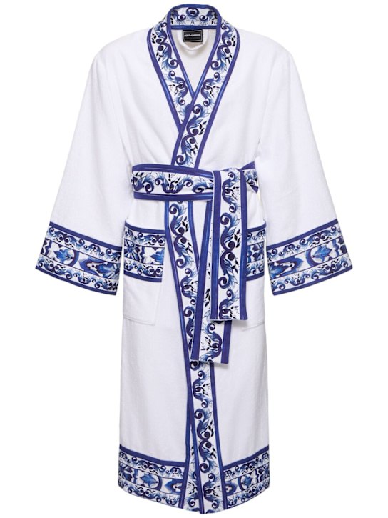 LuisaViaRoma Dolce&GabbanaAccappatoio Blue Mediterraneo