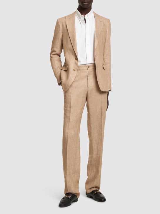LuisaViaRoma Dolce&GabbanaBlazer Monopetto In Lino Con Revers A Lancia