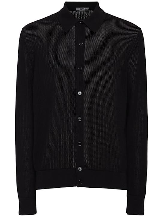 LuisaViaRoma Dolce&GabbanaCamicia in maglia di cotone a maniche lunghe