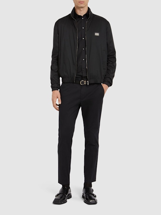 LuisaViaRoma Dolce&GabbanaGiacca In Nylon Con Zip E Placchetta Logata