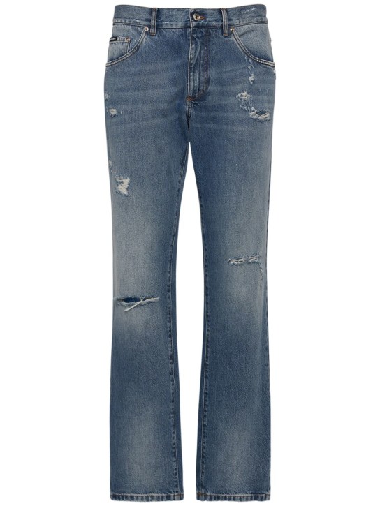 LuisaViaRoma Dolce&GabbanaJeans cinqua tasche in denim distressed